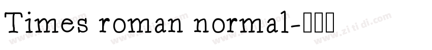 Times roman normal字体转换